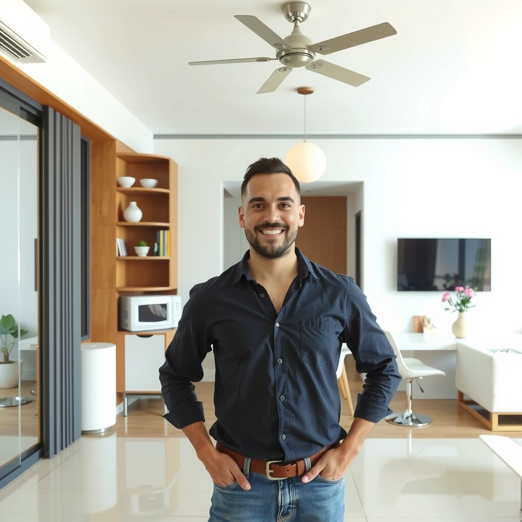 Happy customer in their beautifully cleaned home